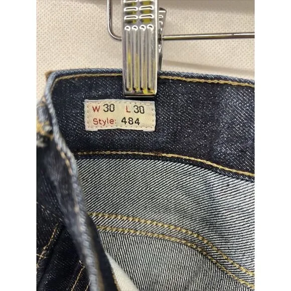 NEW 30 30x30 J.Crew 484 Slim-Fit Low-Rise Cotton Jeans Resin Rinse Dark